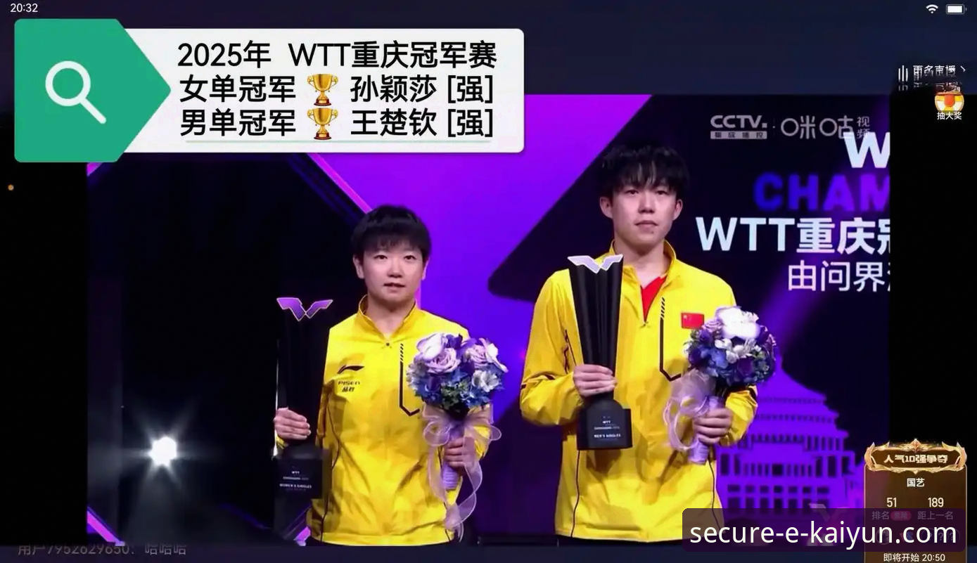 WTT重庆冠军赛决赛战报：勒布伦登顶，国乒新星温瑞博虽败犹荣